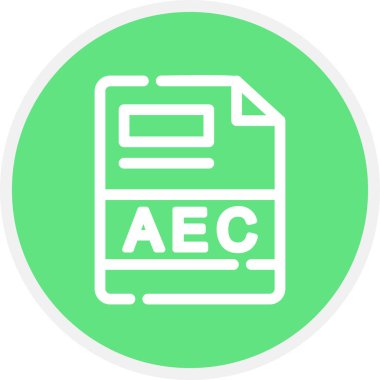 AEC Satır Çemberi Basit Simge, Vektör İllüstrasyonu