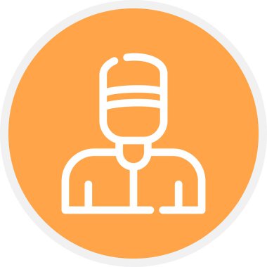 Belboy Satır Çemberi Basit Simge, Vektör İllüstrasyonu