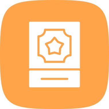 Parti Kartı Basit Simge, Vektör İllüstrasyonu