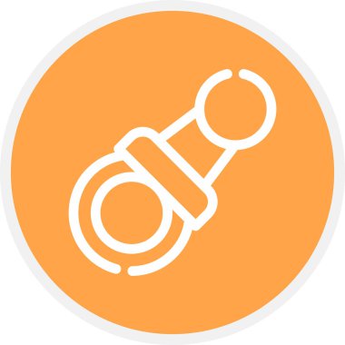 Emzik Satırı Çemberi Basit Simge, Vektör Resimleri