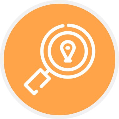 İzleme Satırı Çemberi Basit Simge, Vektör Resimleri