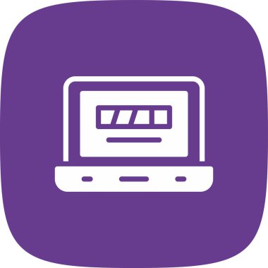 Modern dizüstü bilgisayar simgesinin vektör illüstrasyonu