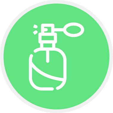 Parfüm Çizgisi Çemberi Basit Simge, Vektör İllüstrasyonu