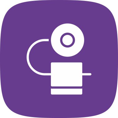 Bir kabartma vektör simgesine sahip eşsiz bir kamera