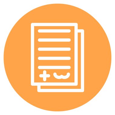 Sağlık Denetimi Çizgisi Çemberi Basit Simge, Vektör İllüstrasyonu