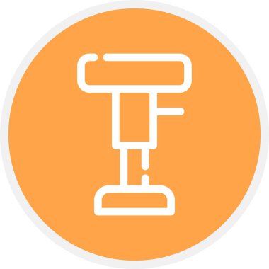 Tabure Satırı Çemberi Basit Simge, Vektör Resimleri