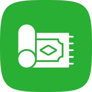 Halı Basit Simgesi, Vektör İllüstrasyonu