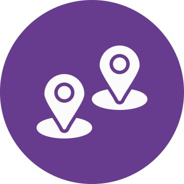 konum simgesi. Web için GPS vektör simgesinin basit illüstrasyonu