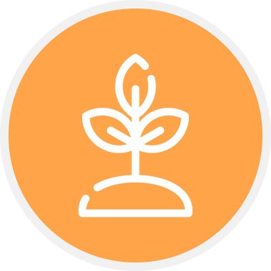 Tarım Hattı Çemberi Basit Simge, Vektör İllüstrasyonu