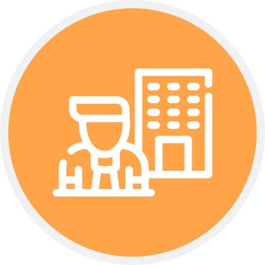 Çalışanların Satır Çemberi Basit Simge, Vektör Resimleri