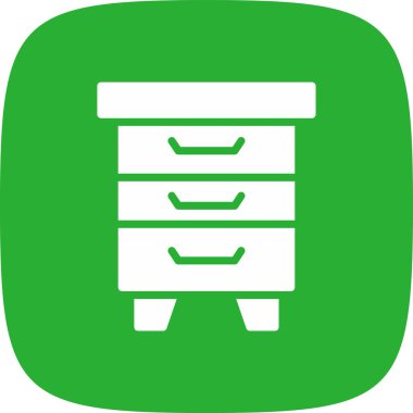 Yatak başucu Tablosu Simgesi, Vektör İllüstrasyonu