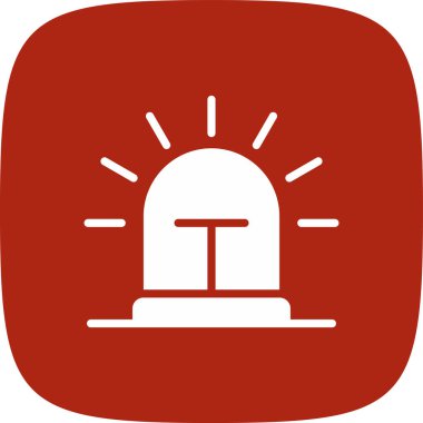 Siren basit simgesi, vektör illüstrasyonu