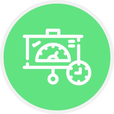 Proje Geçmişi Çemberi Basit Simge, Vektör İllüstrasyonu