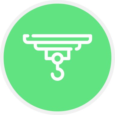 Turna Çizgisi Çemberi Basit Simge, Vektör İllüstrasyonu