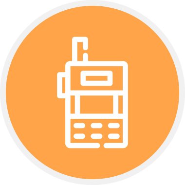 Alıcı Hattı Çemberi Basit Simge, Vektör İllüstrasyonu