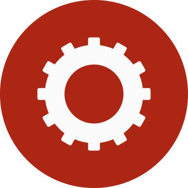 dişli düz vektör simgesi