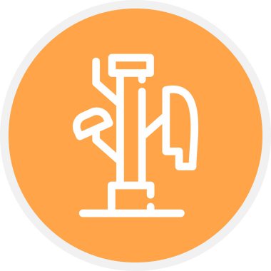 Palto Standı Çemberi Basit Simge, Vektör İllüstrasyonu