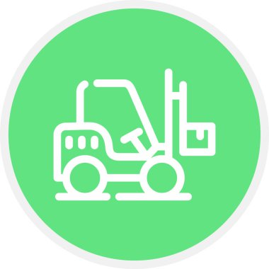 Forklift Hattı Çemberi Basit Simge, Vektör Resimleri