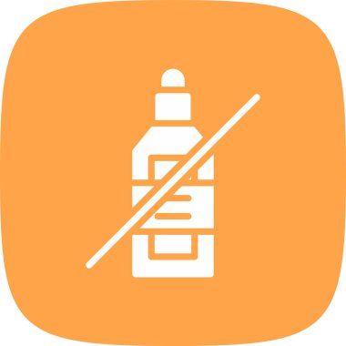 Şarap Basit Simgesi Yok, Vektör İllüstrasyonu