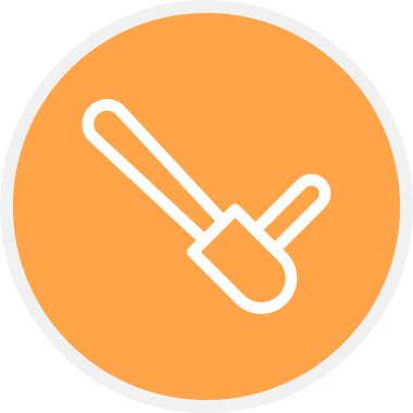 Baton Çizgisi Çemberi Basit Simge, Vektör İllüstrasyonu