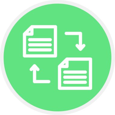 Dosya Aktarım Satırı Çemberi Basit Simge, Vektör Resimleri