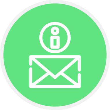 Posta Satırı Çemberi Basit Simge, Vektör Resimleri