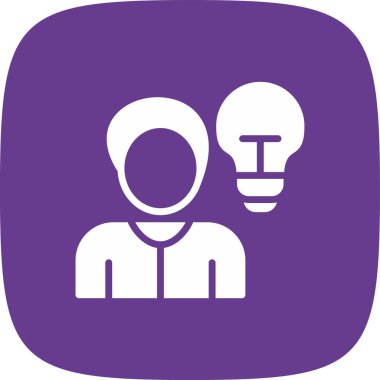 Basit Simge, Vektör İllüstrasyonu Düşünme