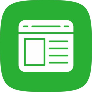 Web sitesi basit simgesi, vektör illüstrasyonu