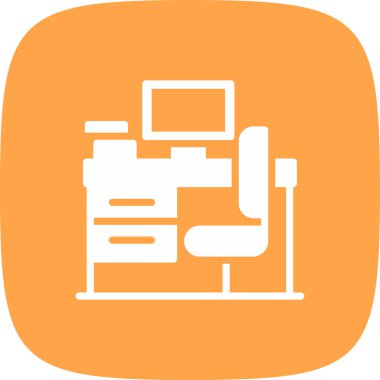 ofis Resepsiyon basit kutsal kişilerin resmi, vektör çizim