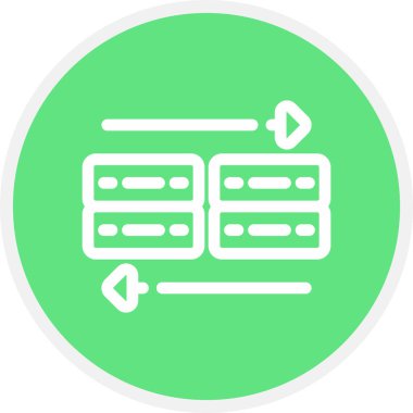 Veri Aktarım Satırı Çemberi Basit Simge, Vektör Resimleri