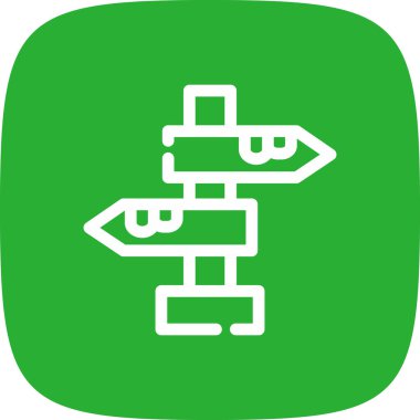 Sokak İşareti Basit Simge, Vektör İllüstrasyonu