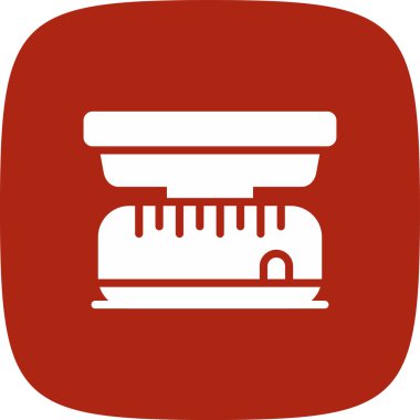 Mutfak Ölçeklemesi Basit Simge, Vektör İllüstrasyonu