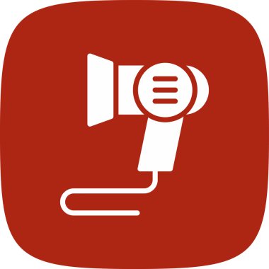 Saç Kurutma basit simgesi, vektör illüstrasyonu
