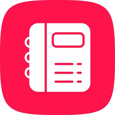 Not Defteri basit simgesi, vektör illüstrasyonu