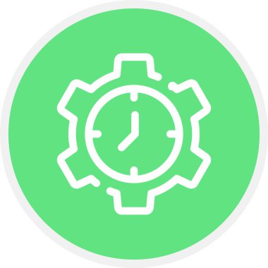 Zaman Yönetimi Satırı Çemberi Basit Simge, Vektör Resimleri