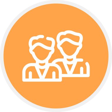 Takım Çizgisi Çemberi Basit Simge, Vektör İllüstrasyonu