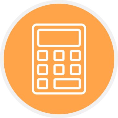 Hesaplayıcı Satır Çemberi Basit Simge, Vektör Resimleri