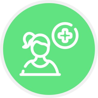 Zihinsel Sağlık Hattı Çemberi Basit Simge, Vektör İllüstrasyonu