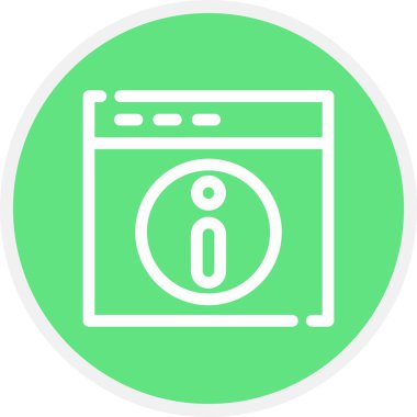 Bilgi Satırı Çemberi Basit Simge, Vektör Resimleri