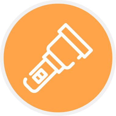 El feneri Çizgisi Çemberi Basit Simge, Vektör Resimleri