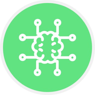 Nörogörüntüleme Çizgisi Çemberi Basit Simge, Vektör Resimleri