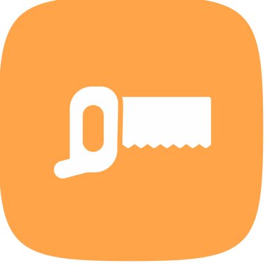 Testere Basit Simgesi, Vektör İllüstrasyonu