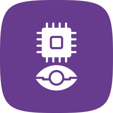 Göz Büyütme Basit Simge, Vektör İllüstrasyonu