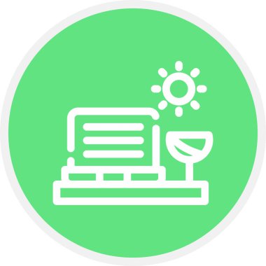 Dijital Göçebe Satır Çemberi Basit Simge, Vektör Resimleri