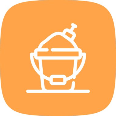 Kum Kovası basit simgesi, vektör illüstrasyonu