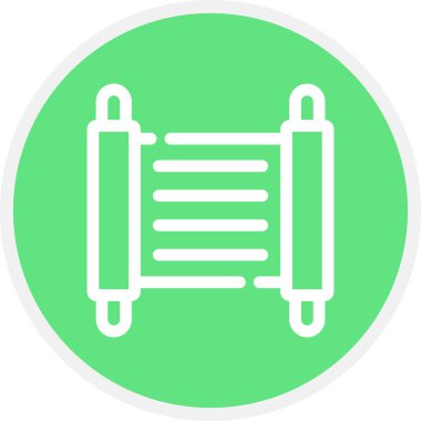 Torah Satır Çemberi Basit Simge, Vektör İllüstrasyonu