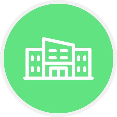 Otel Satır Çemberi Basit Simge, Vektör İllüstrasyonu