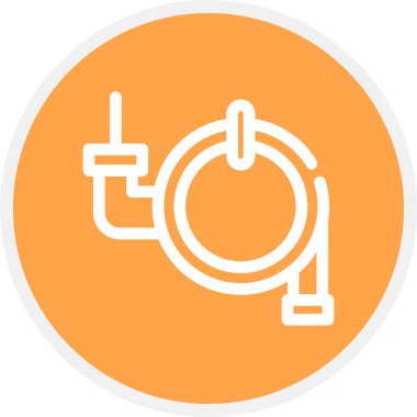 Hortum Çizgisi Çemberi Basit Simge, Vektör Resimleri