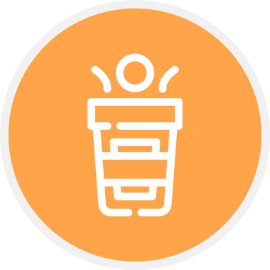 Bira Pong Çizgisi Çemberi Basit Simge, Vektör Resimleri