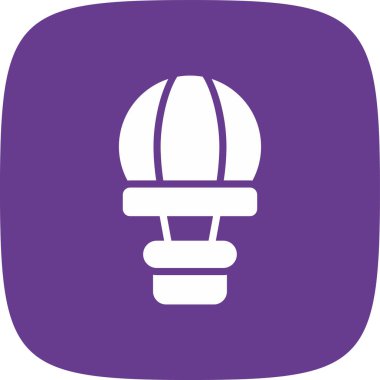 sıcak hava balonu basit simge, vektör illüstrasyonu